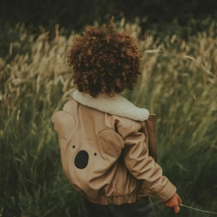 Donsje Amsterdam Jackets and Gilets Girls Yuki Leather Jacket Nutmeg Leather