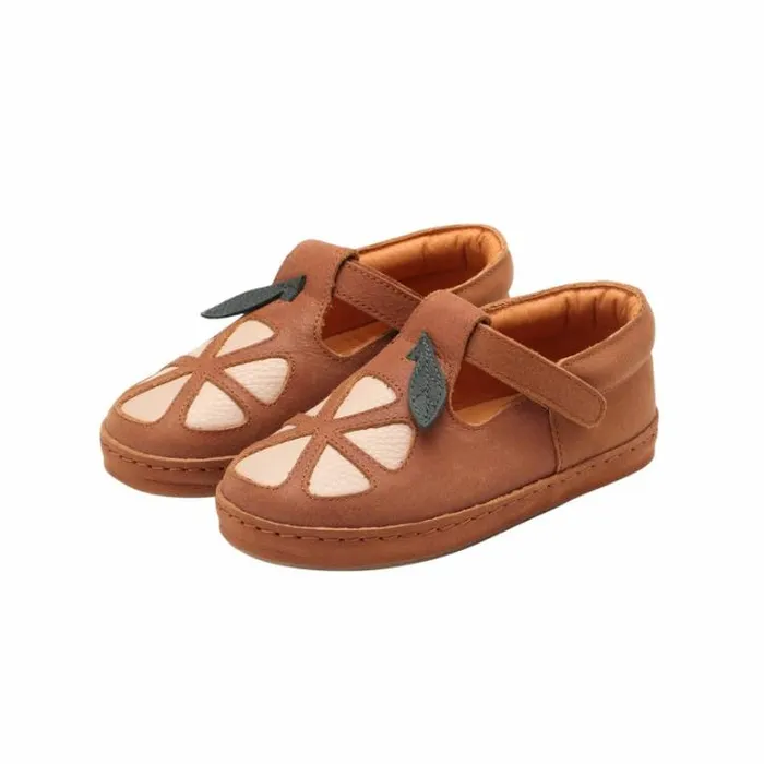 Donsje Amsterdam Low Shoes Girls Bowi Shoes Walnut Leather