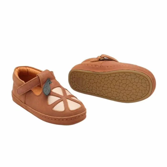 Donsje Amsterdam Low Shoes Girls Bowi Shoes Walnut Leather