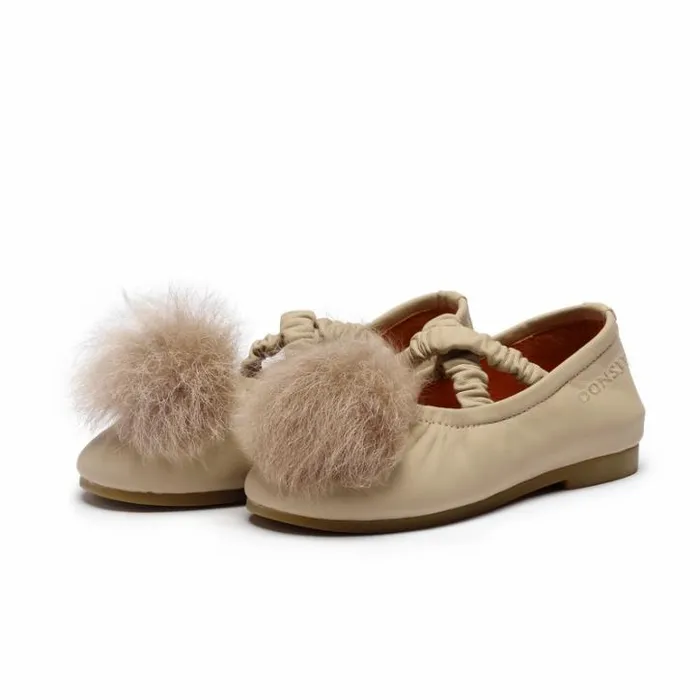 Donsje Amsterdam Low Shoes Girls Izebella Ballerinas Ivory Sheep Leather
