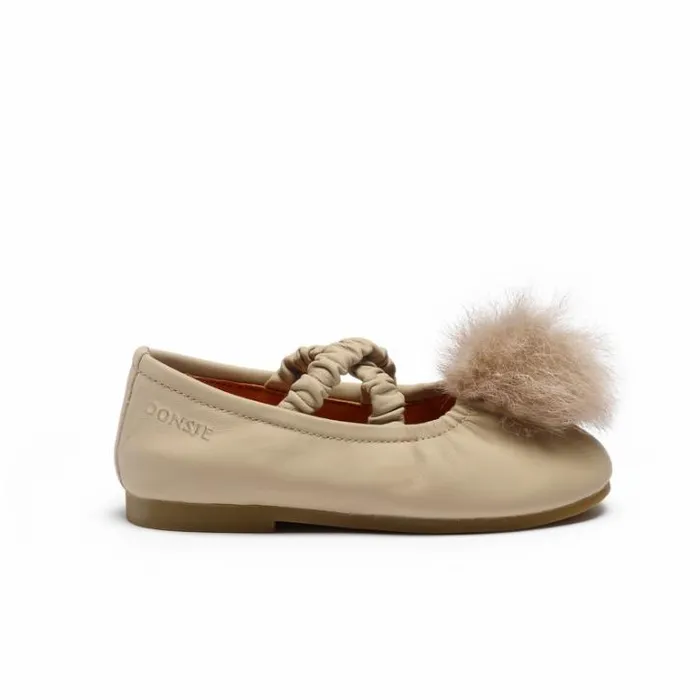 Donsje Amsterdam Low Shoes Girls Izebella Ballerinas Ivory Sheep Leather