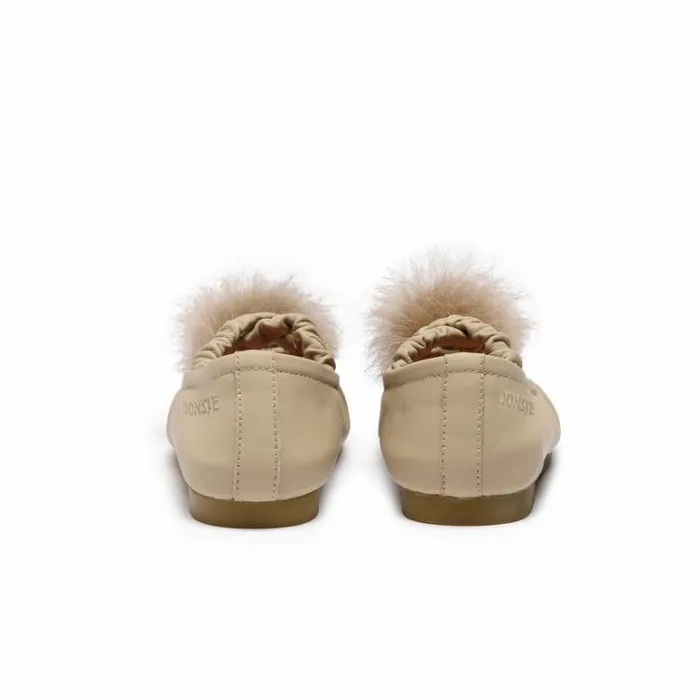 Donsje Amsterdam Low Shoes Girls Izebella Ballerinas Ivory Sheep Leather