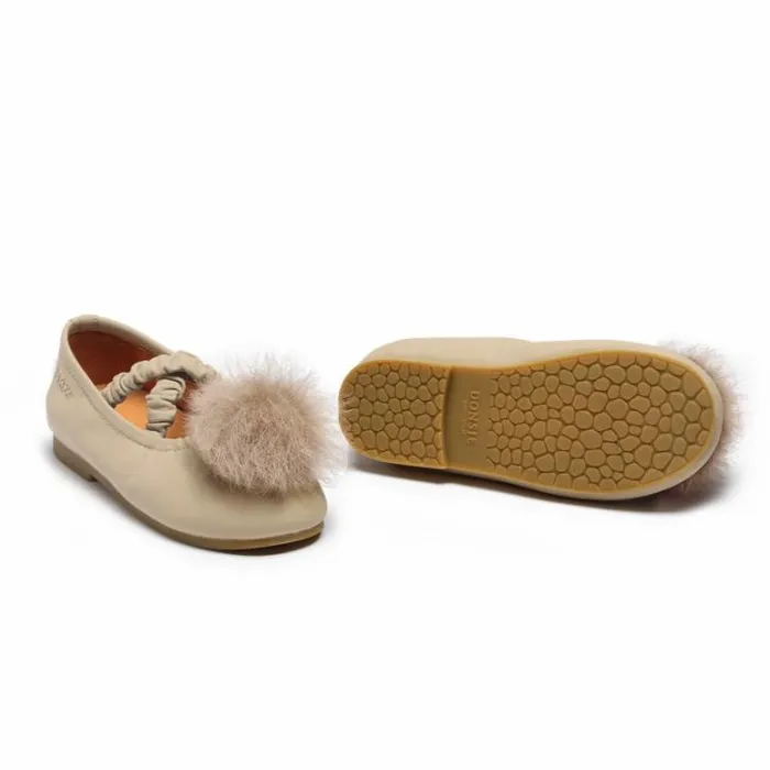 Donsje Amsterdam Low Shoes Girls Izebella Ballerinas Ivory Sheep Leather