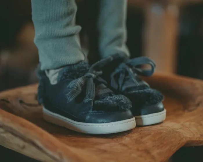 Donsje Amsterdam Low Shoes Girls Sandor Sneakers Navy Leather