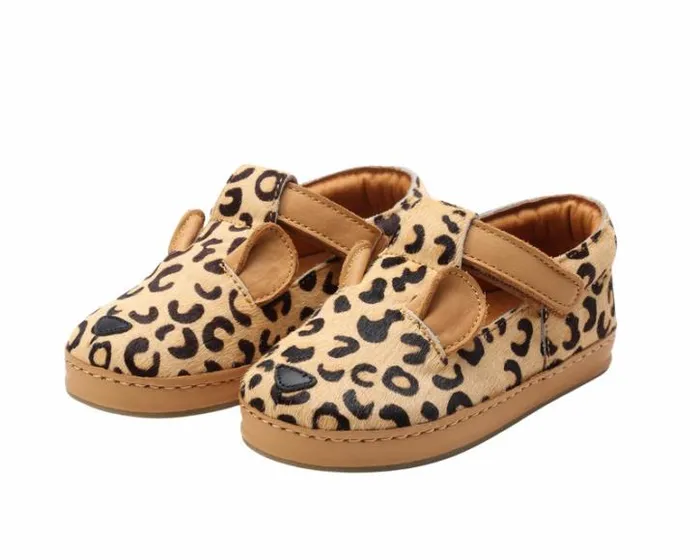 Donsje Amsterdam Low Shoes Girls Xan Exclusive Leopard Spotted Cow Hair