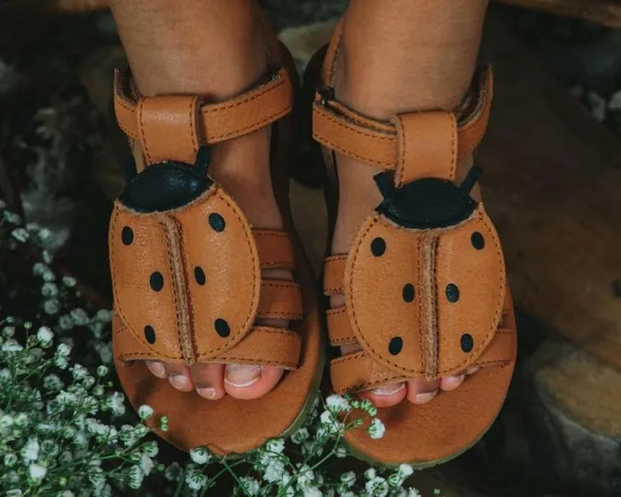 Donsje Amsterdam Sandals Boys Iles Sky Sandals Walnut Leather