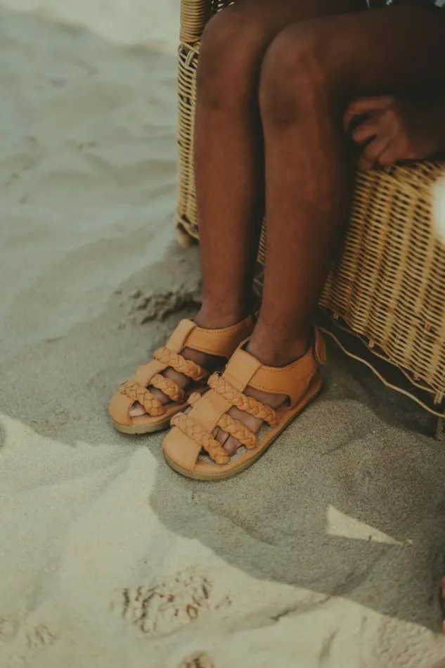 Donsje Amsterdam Sandals Boys Rizzo Caramel Leather