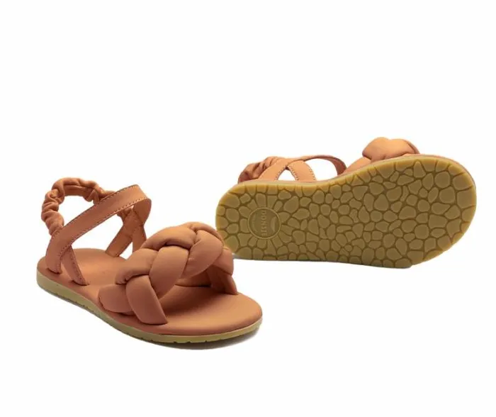 Donsje Amsterdam Sandals Girls Benz Sandals Walnut Sheep Leather