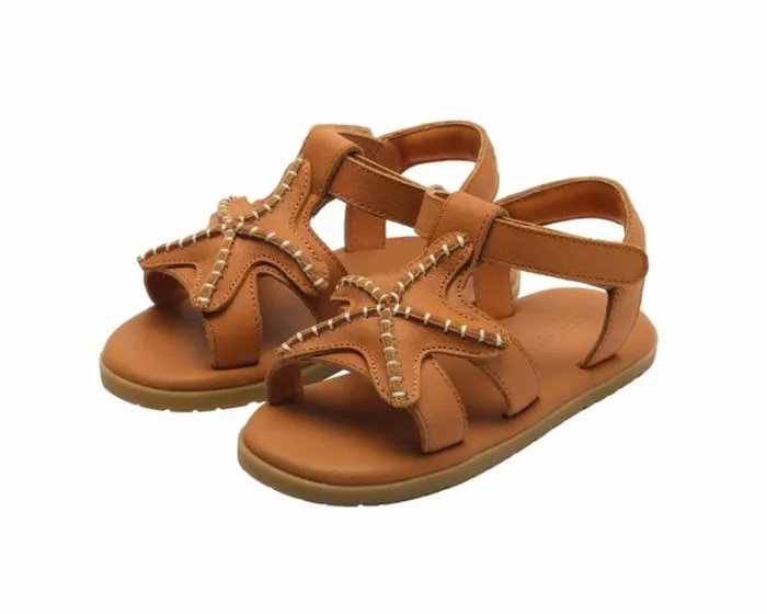 Donsje Amsterdam Sandals Girls Lee Sea Caramel Leather