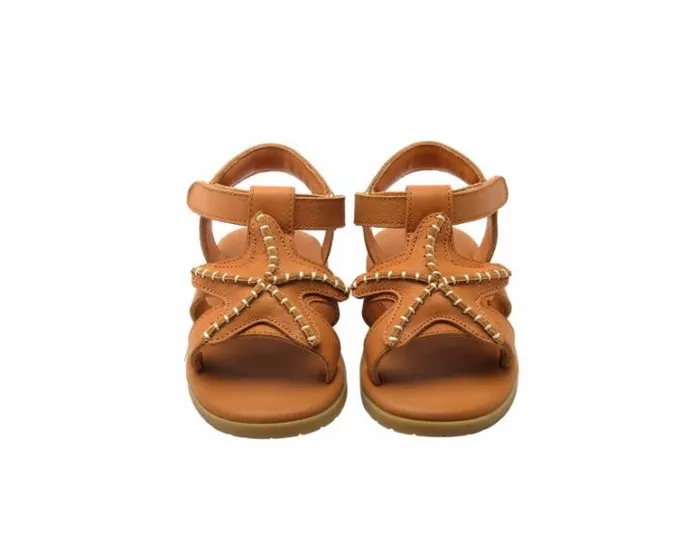 Donsje Amsterdam Sandals Girls Lee Sea Caramel Leather