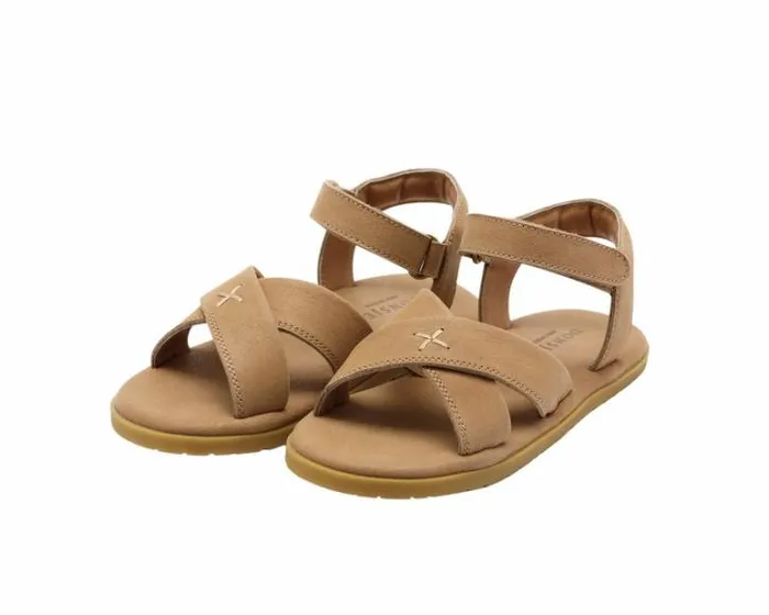 Donsje Amsterdam Sandals Girls Qotis Sandals Taupe Leather
