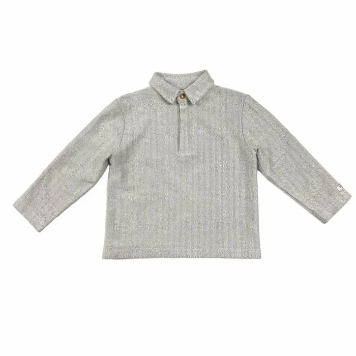 Donsje Amsterdam Shirts and Blouses Boys Bartus Shirt White Sand Melange