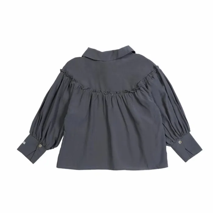 Donsje Amsterdam Shirts and Blouses Girls Fleur Blouse Anthracite