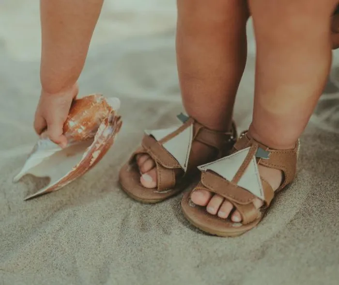 Donsje Amsterdam Shoes Baby Flops Sandals Nutmeg Leather