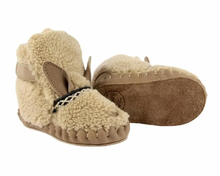 Donsje Amsterdam Shoes Baby Kapi Exclusive Beige Curly Faux Fur