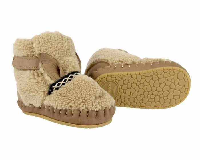 Donsje Amsterdam Shoes Baby Kapi Exclusive Beige Curly Faux Fur