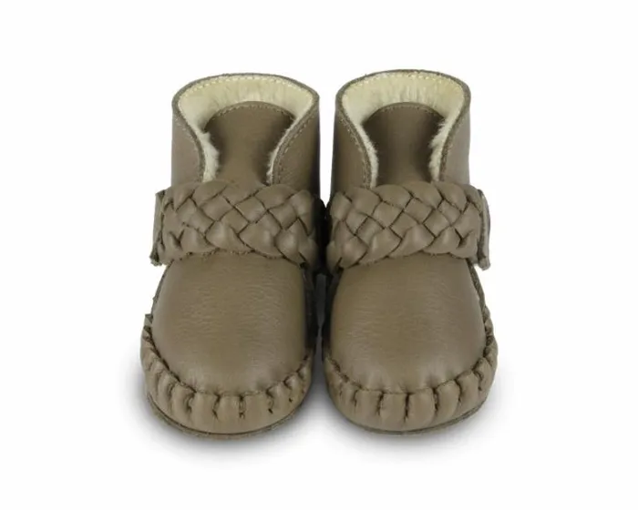 Donsje Amsterdam Shoes Baby Mace Booties Army Leather