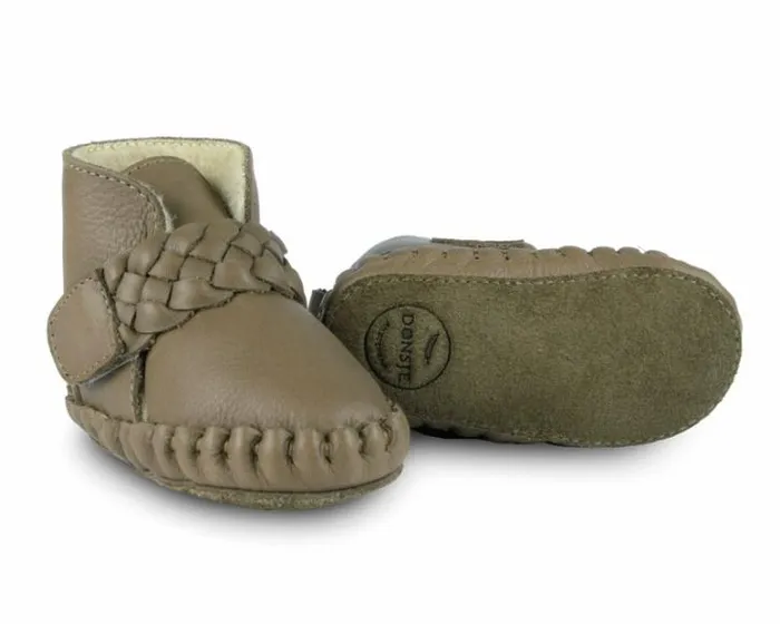 Donsje Amsterdam Shoes Baby Mace Booties Army Leather