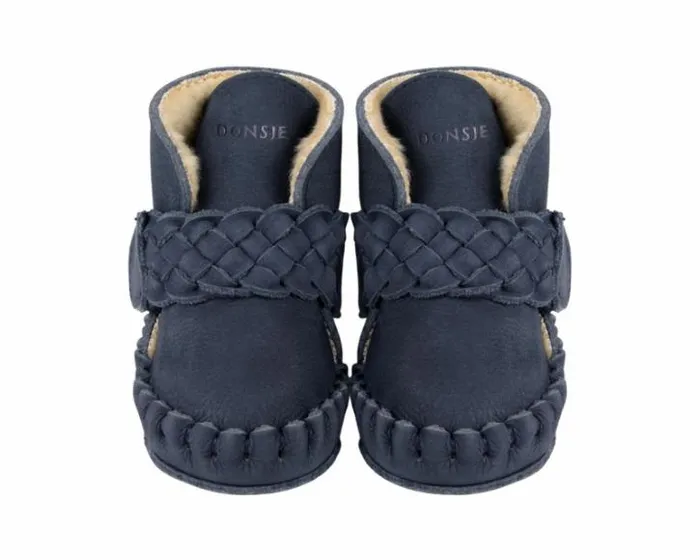 Donsje Amsterdam Shoes Baby Mace Booties Navy Nubuck