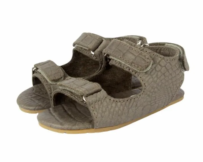 Donsje Amsterdam Shoes Baby Mado Exclusive Stone Croco Stamped Leather