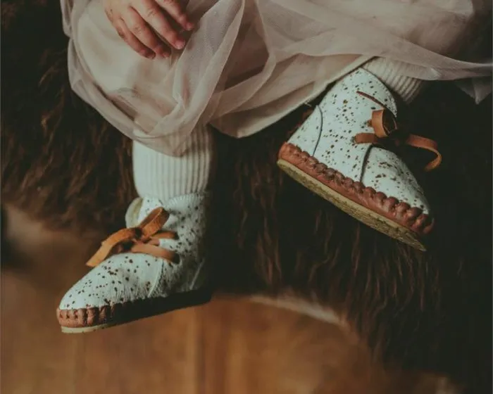 Donsje Amsterdam Shoes Baby Pina Exclusive Bambi Spotted Cow Hair