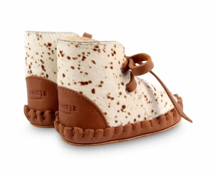 Donsje Amsterdam Shoes Baby Pina Exclusive Bambi Spotted Cow Hair