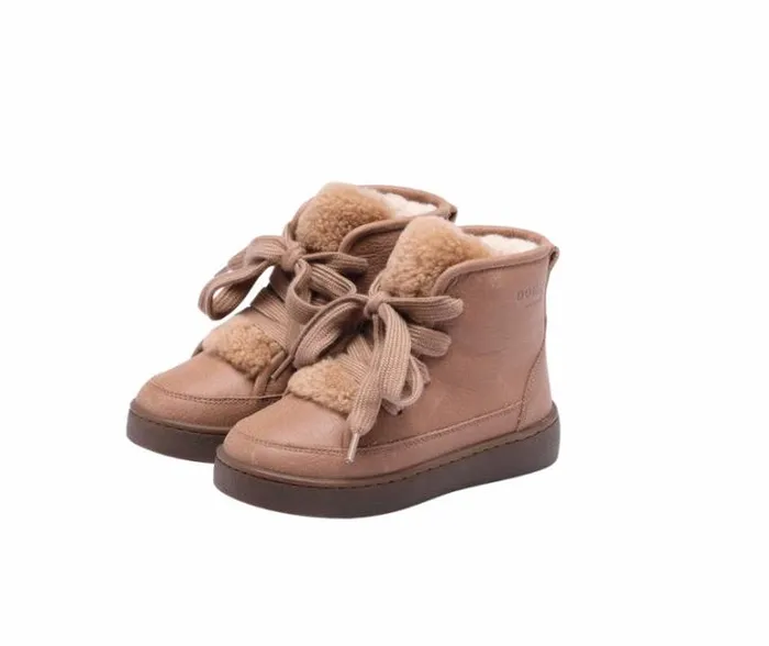 Donsje Amsterdam Sneakers Boys Flinn Hazelnut Leather