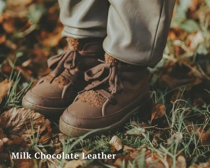 Donsje Amsterdam Sneakers Boys Flinn Hazelnut Leather
