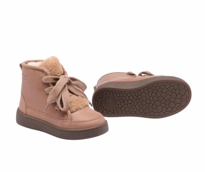 Donsje Amsterdam Sneakers Boys Flinn Hazelnut Leather