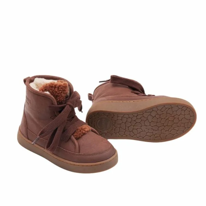 Donsje Amsterdam Sneakers Boys Flinn Milk Chocolate Leather
