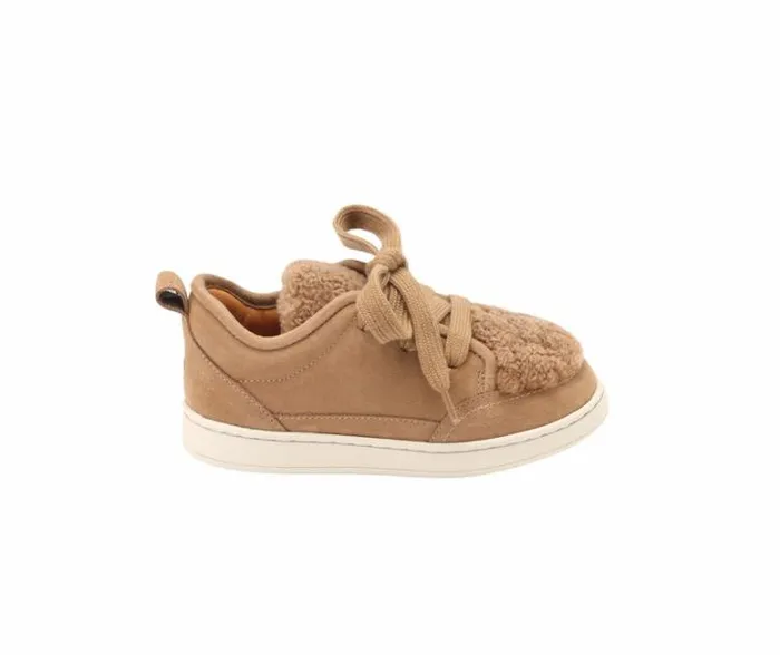 Donsje Amsterdam Sneakers Girls Sandor Sneakers Beige Leather
