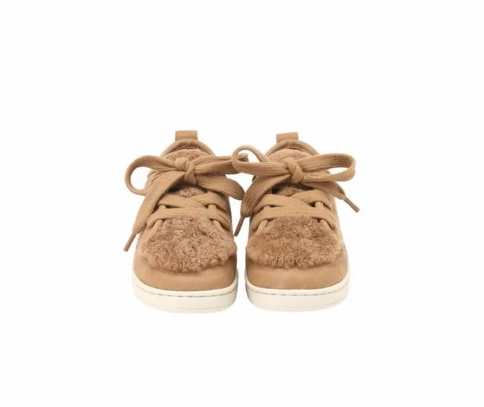 Donsje Amsterdam Sneakers Girls Sandor Sneakers Beige Leather