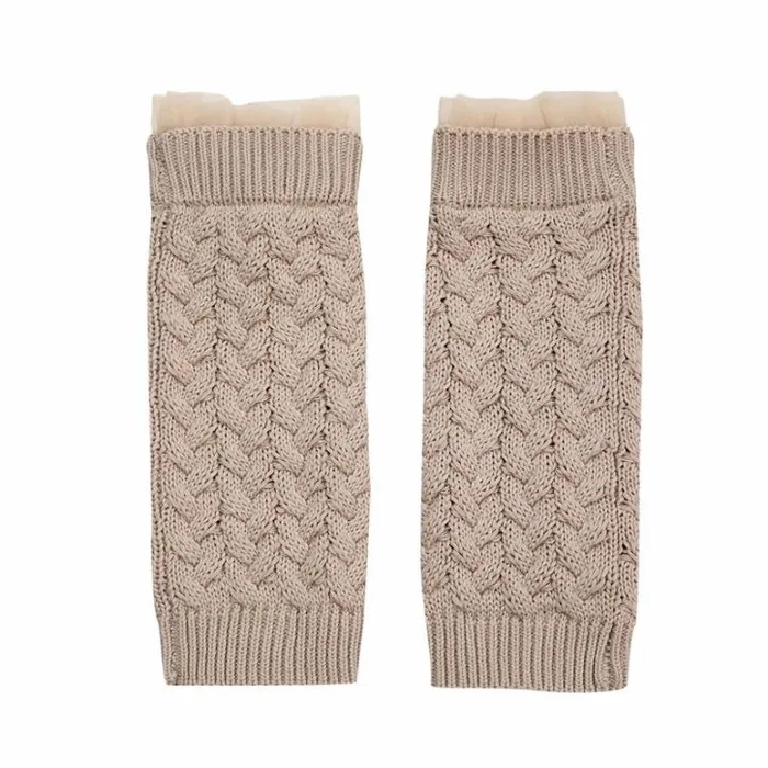 Donsje Amsterdam Socks and Tights Girls Ilotu Leg Warmers Soft Sand