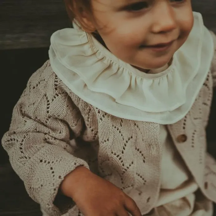 Donsje Amsterdam Sweaters and Cardigans Baby Venna Cardigan Soft Sand