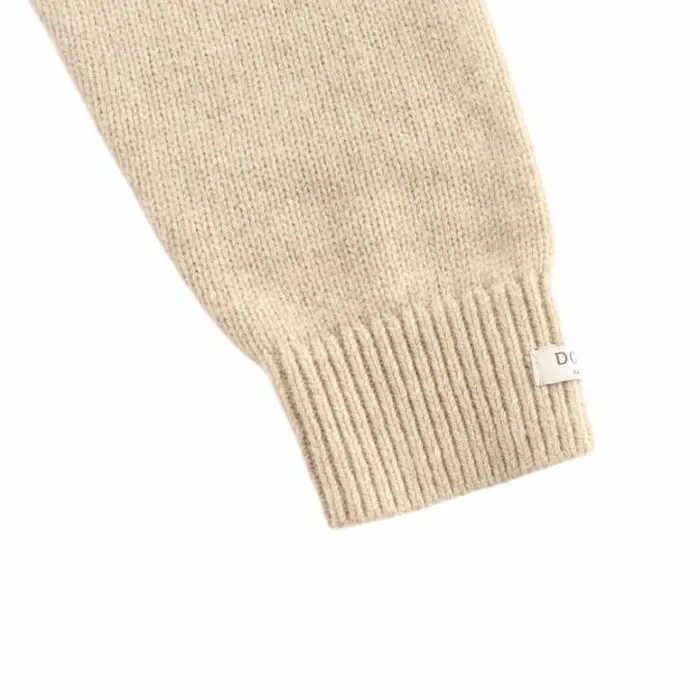 Donsje Amsterdam Sweaters and Cardigans Boys Denn Merino Wool Sweater Biscotti Melange