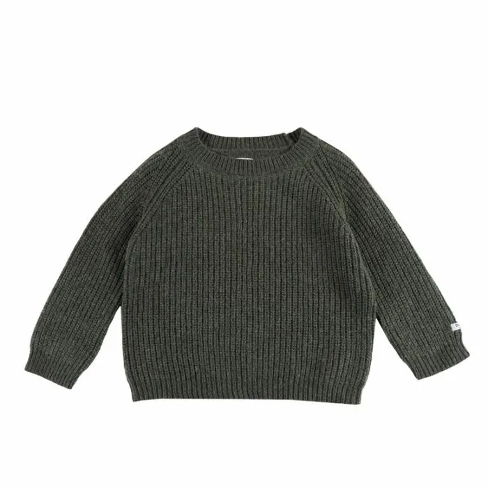 Donsje Amsterdam Sweaters and Cardigans Boys Garie Sweater Forest Green Melange
