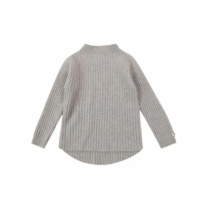 Donsje Amsterdam Sweaters and Cardigans Girls Dai Merino Wool Sweater Beige Melange