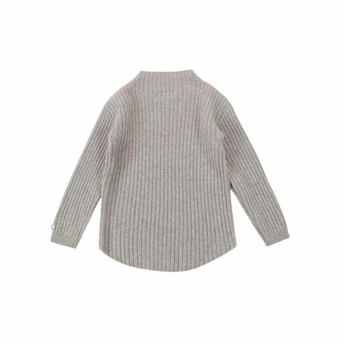 Donsje Amsterdam Sweaters and Cardigans Girls Dai Merino Wool Sweater Beige Melange