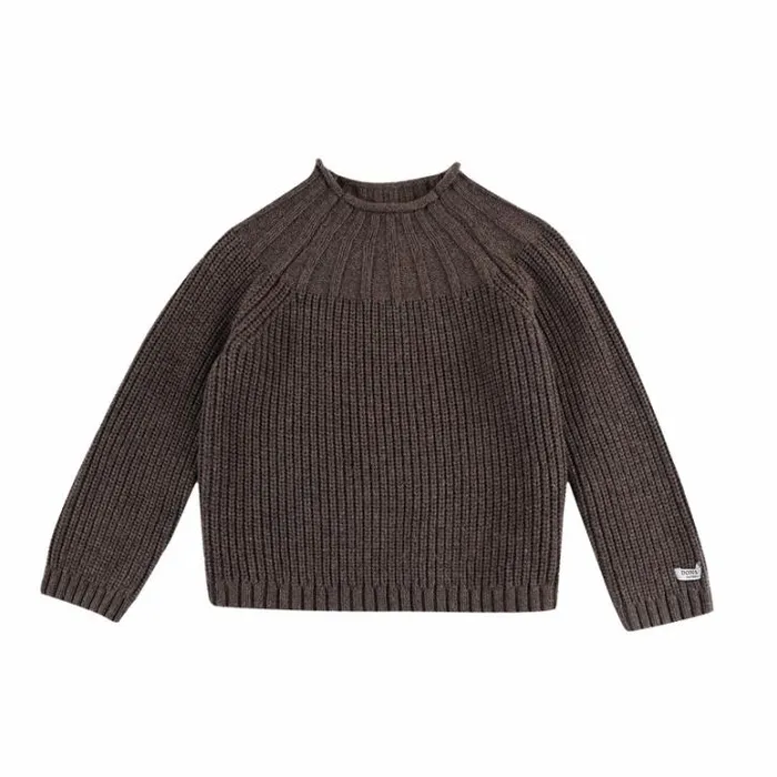 Donsje Amsterdam Sweaters and Cardigans Girls Dawi Sweater Espresso Melange