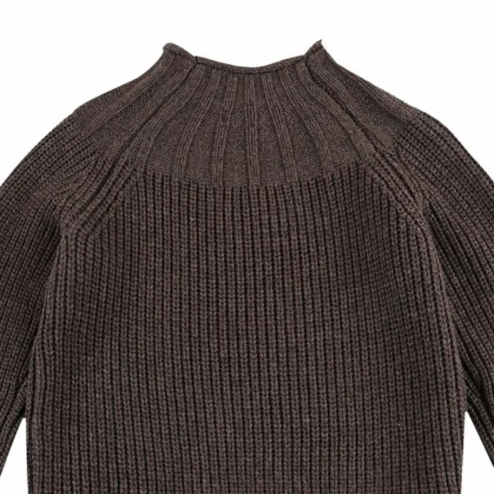 Donsje Amsterdam Sweaters and Cardigans Girls Dawi Sweater Espresso Melange