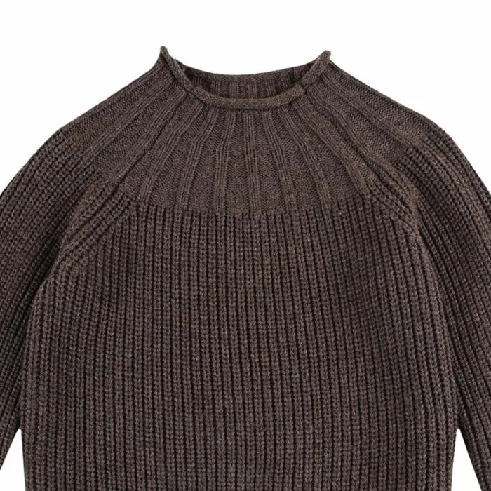 Donsje Amsterdam Sweaters and Cardigans Girls Dawi Sweater Espresso Melange