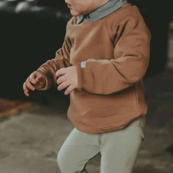Donsje Amsterdam Sweaters and Cardigans Girls Maas Sweatshirt Mocha