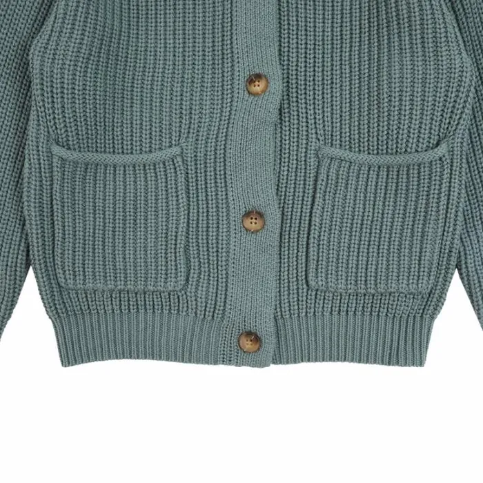 Donsje Amsterdam Sweaters and Cardigans Girls Timeo Cardigan Green Bay