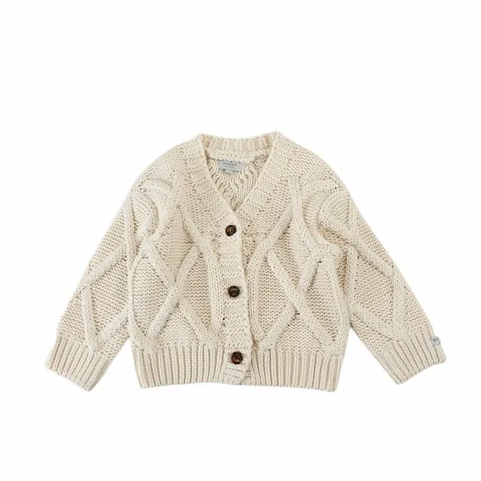 Donsje Amsterdam Sweaters and Cardigans Girls Vavida Cardigan Lily White