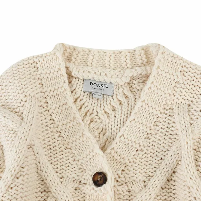 Donsje Amsterdam Sweaters and Cardigans Girls Vavida Cardigan Lily White