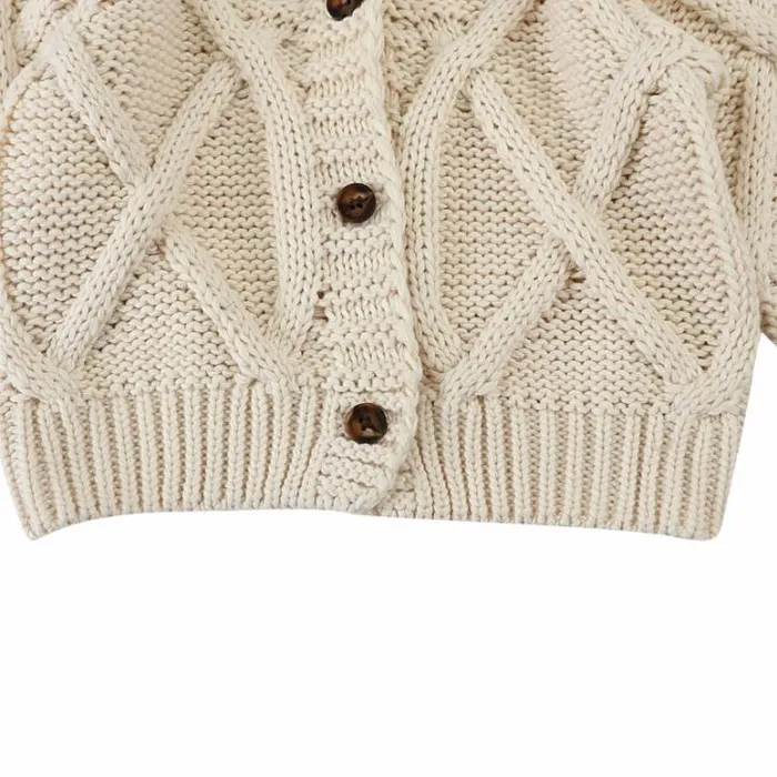 Donsje Amsterdam Sweaters and Cardigans Girls Vavida Cardigan Lily White