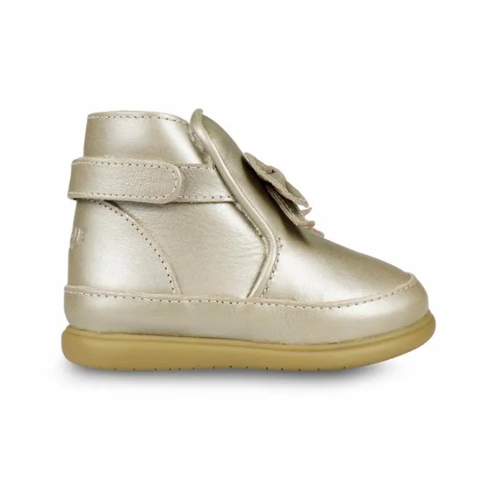 Donsje Amsterdam Toddler Shoes Baby Cemilla Shoes Champagne Metallic Leather