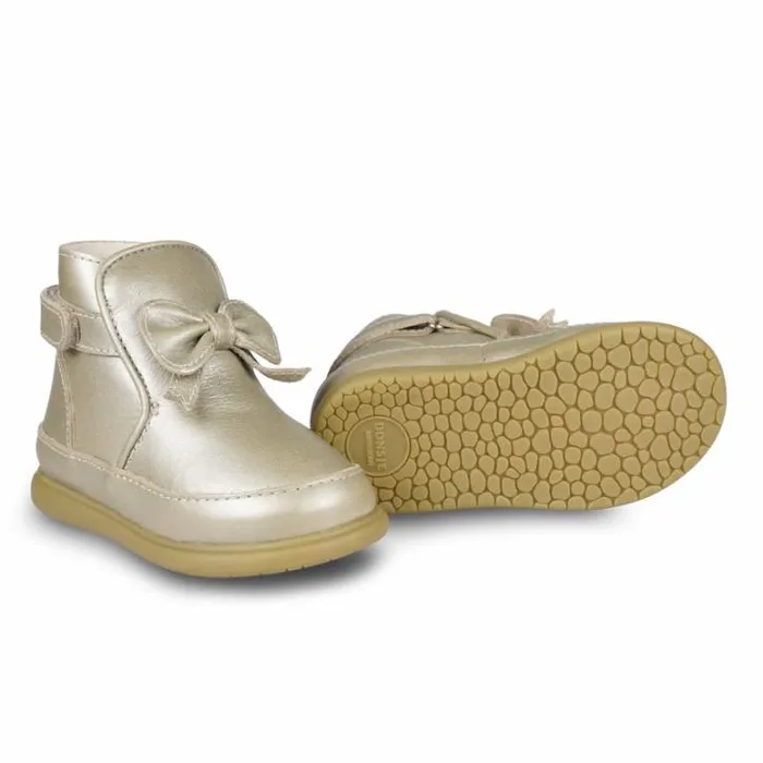 Donsje Amsterdam Toddler Shoes Baby Cemilla Shoes Champagne Metallic Leather
