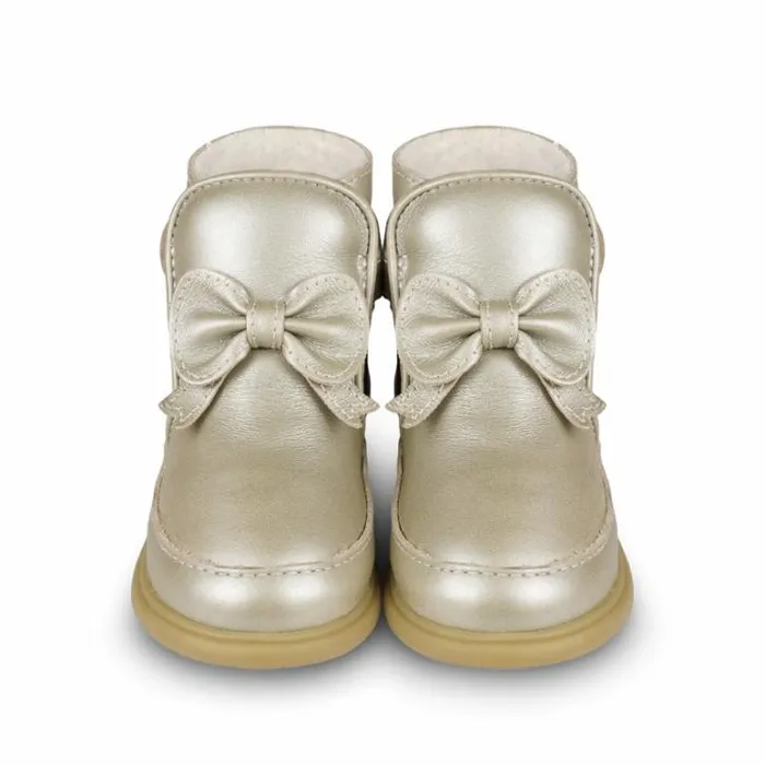Donsje Amsterdam Toddler Shoes Baby Cemilla Shoes Champagne Metallic Leather