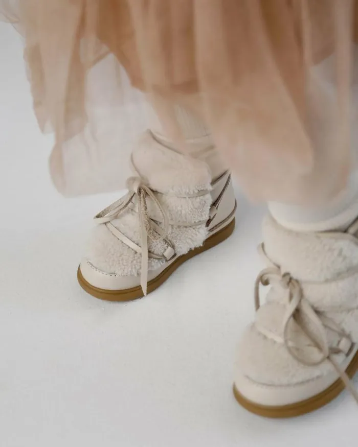Donsje Amsterdam Toddler Shoes Baby Ceysa Shoes Cream Leather